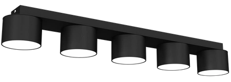 Lampa sufitowa DIXIE Black 5xGX53
