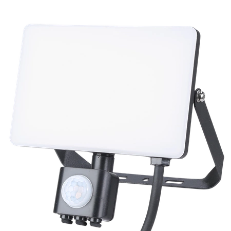 Naświetlacz LED, 30W, PIR, 3000lm, 5000K, EKN9019