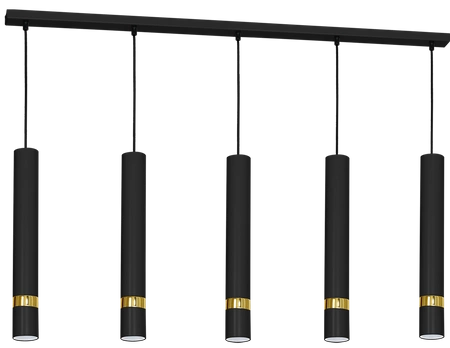 Lampa wisząca JOKER, MLP6121, czarny/złoty, 5x8W GU10