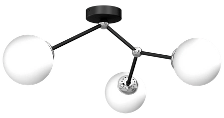 Lampa sufitowa JOY BLACK 3xE14