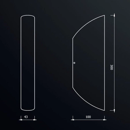 Kinkiet BRICK LED II na elewację 093
