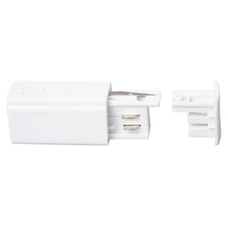 Zasilanie + Zaślepka Do Szynoprzewodu Biały 3-Obwodowy