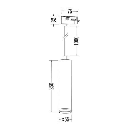 Oprawa Pipe Ring Track Zwis Biały 1xGU10