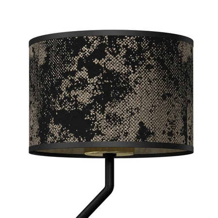 Kinkiet SATINO GOLD 1xE27 + 1x mini GU10 | czarny złoty