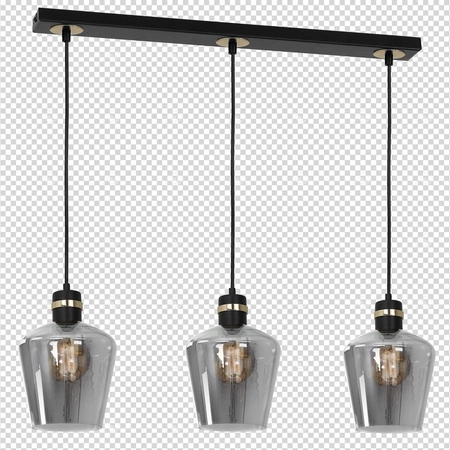 Lampa wisząca listwa RICHMOND BLACK / GOLD MLP6539