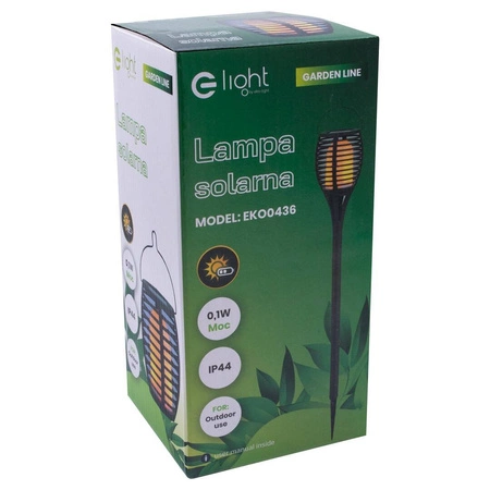 Lampka Solarna wbijana pochodnia Imitująca płomień EKO0436