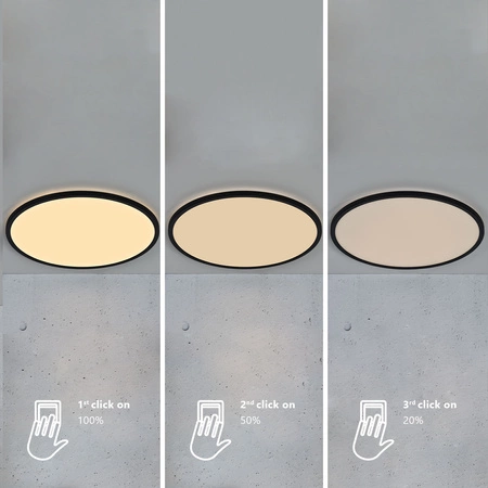 Lampa sufitowa OJA LED 2700K Biała ciepła Plastik | Czarny