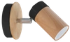 Kinkiet nowoczesny z drewna BARON czarny