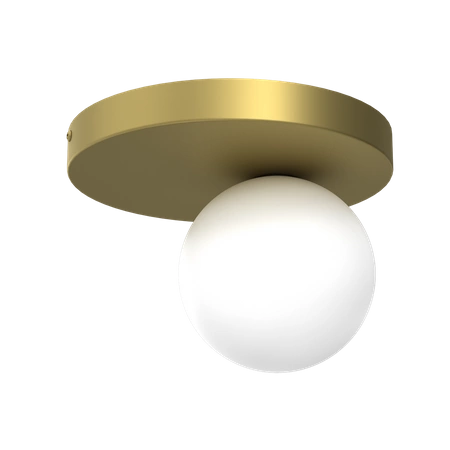 Nowoczesna lampa sufitowa BIBIONE GOLD, MLP8394, złota z białym kloszem, 1x25W G9