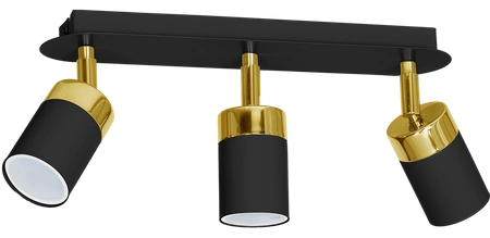 Lampa sufitowa JOKER, MLP6125, czarny/złoty, 3x8W GU10