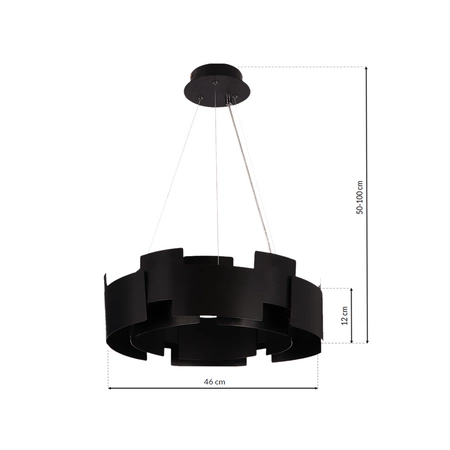 Lampa wisząca TORINO BLACK 24W LED ML6141