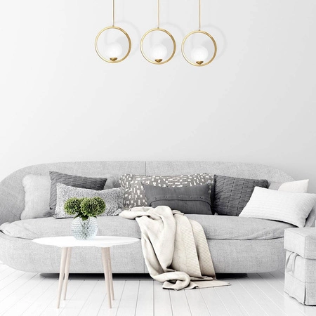 Nowoczesna lampa wisząca listwa VIENNA mosiądz MLP5574