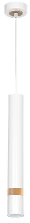 Lampa wisząca JOKER, MLP6301, biały/drewno, 1x8W GU10