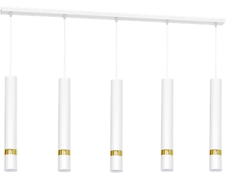 Lampa wisząca JOKER, MLP6122, biały/złoty, 5x8W GU10