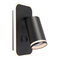 Oprawa Pipe Ring Kinkiet Czarny 1xGU10 + LED 6W