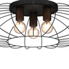 Lampa sufitowa MERIDIANO, MLP7961, czarny/brązowy, 3x60W E27