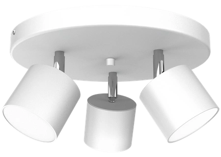 Lampa sufitowa plafon DIXIE WHITE 3x GX53 szer. 30cm | biały