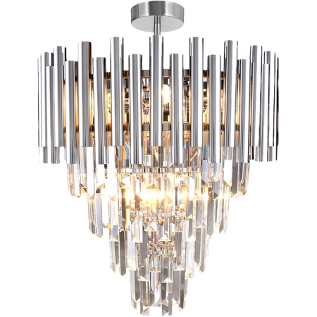 Lampa sufitowa MADISON, chrom/transparentny, 9x40W E14, ML8805