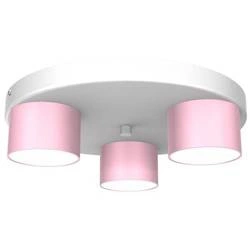 Lampa sufitowa plafon DIXIE PINK 3x GX53 szer. 30cm | różowy