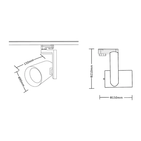 Reflektor Timor 30W 2700/4000K Czarny 3 Obwodowy