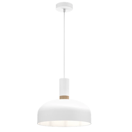 Lampa wisząca MALMO WHITE/WOOD 1xE27