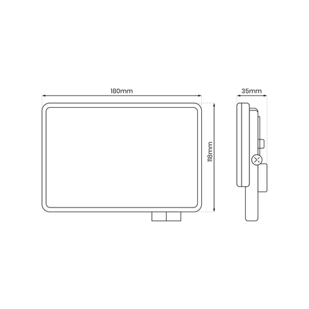 Naświetlacz LED 50W, 5000lm, 5000K, EKN9016