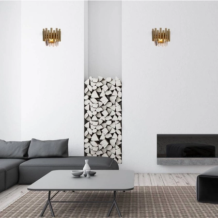 Kinkiet MADISON, złoty/transparentny, 2x40W E14, ML6937