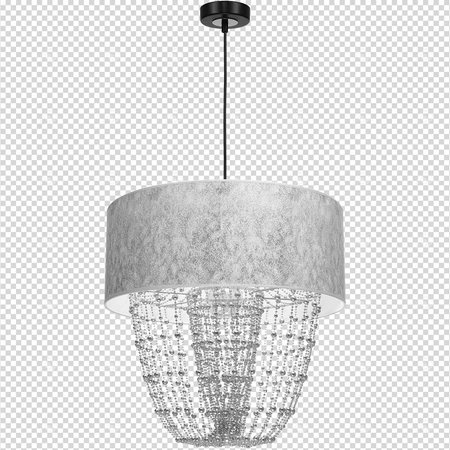 Nowoczesna lampa wisząca ALMERIA SILVER/CHROME 1xE27 MLP6437