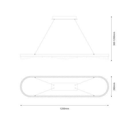 Lampa wisząca PRECIOSA 45W LED