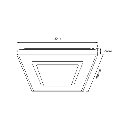 Plafon CAMERON, ML7938, biały/chrom, 38W LED