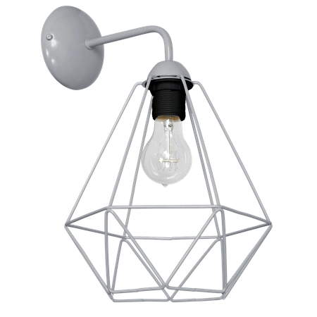 Kinkiet BASKET, szary, 1x60W E27, MLP7207