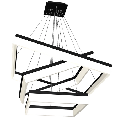 Lampa wisząca kwadraty NERO LED 81,5cm