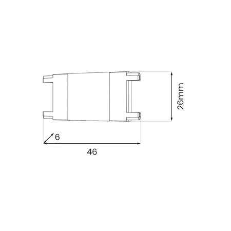 Slim Magnetic Track Czarny Łącznik Szyn Prosty