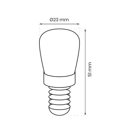 Żarówka LED 1,5W ST22 E14 4000K Do Lodówek