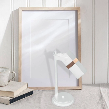 Nowoczesna lampka stołowa VIDAR WHITE 1xGU10 MLP6105