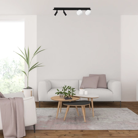 Lampa sufitowa SIRIO, MLP8406, czarny/biały, 4x25W G9