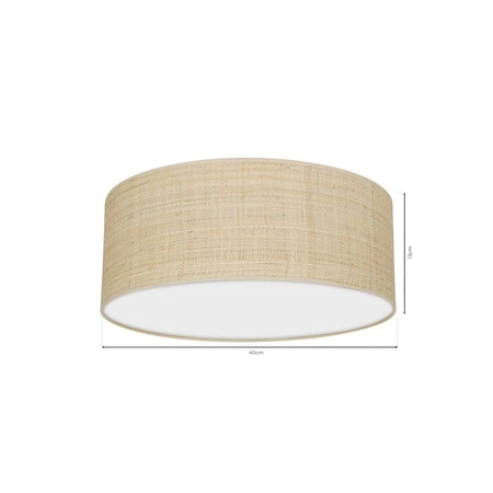 Lampa sufitowa MARSHALL, MLP7487, 40 cm, biały/rattan, 2x60W E27