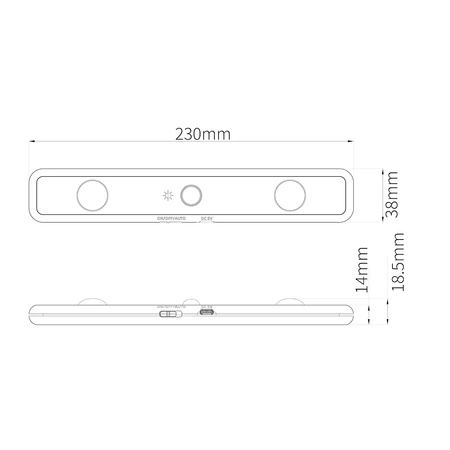 Lampka Podszafkowa Tony 3CCT 23cm