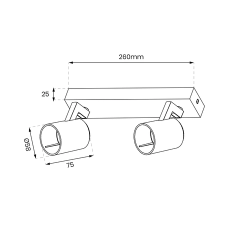 Lampa sufitowa Volf Spot 2xGU10 | Biały