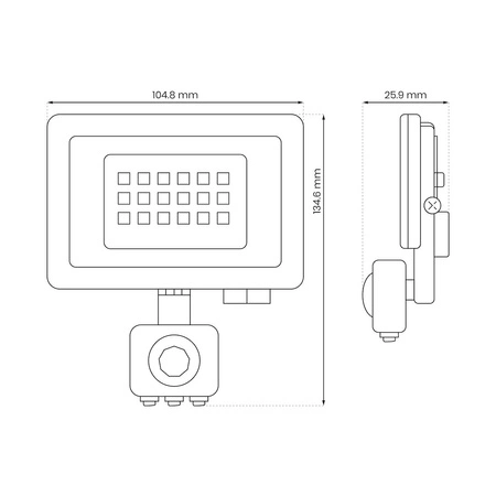 Naświetlacz LED 10W 4000K PIR