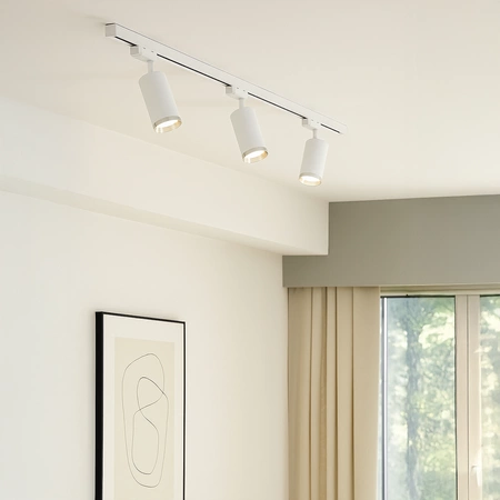 Oprawa Mica Track Biały + Chrom 1xGU10