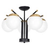Lampa sufitowa nowoczesna żyrandol kula CARINA V czarny/biały śr. 60cm