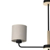 Żyrandol ATLANTA, MLP7451, czarny/drewno/beżowo-szary, 3x60W E27