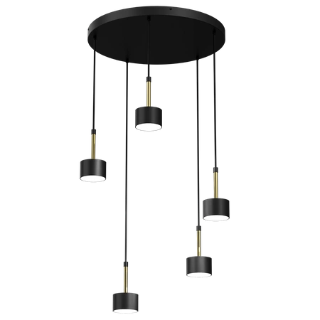 Lampa wisząca ARENA, MLP7763, czarny/złoty, 5x11W GX53