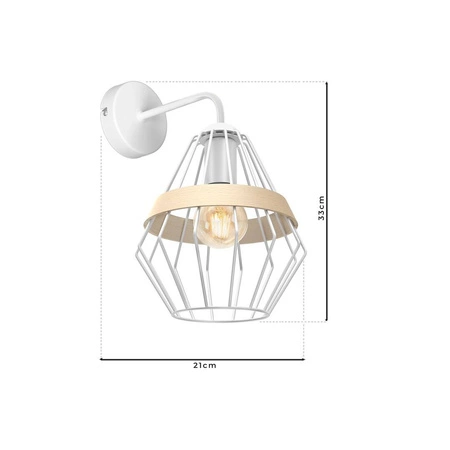 Kinkiet INDUSTRIALNY CLIFF WHITE 1xE27 MLP5517