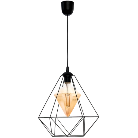 Lampa wisząca ALAMBRE BLACK 1xE27 4W żarówka w zestawie