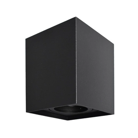 Natynkowy spot sufitowy Bima Square Black GU10 | Czarny