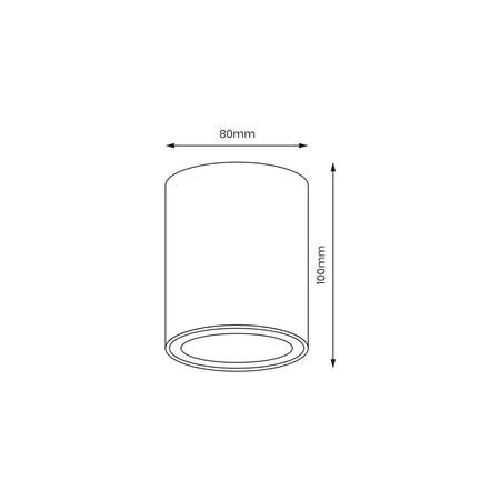 Oprawa LED natynkowa BIMA GU10 wys. 11cm | czarny