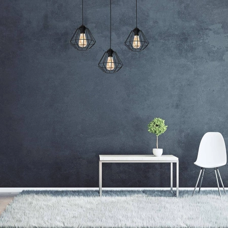 INDUSTRIALNA Lampa wisząca COLIN BLACK 3xE27 MLP4790