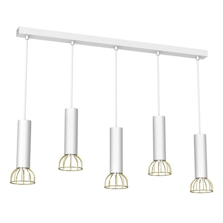 Lampa wisząca DANTE, MLP7256, biały/złoty, 5x8W LED GU10